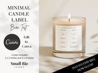 MINIMAL CANDLE LABEL | BURN TEST