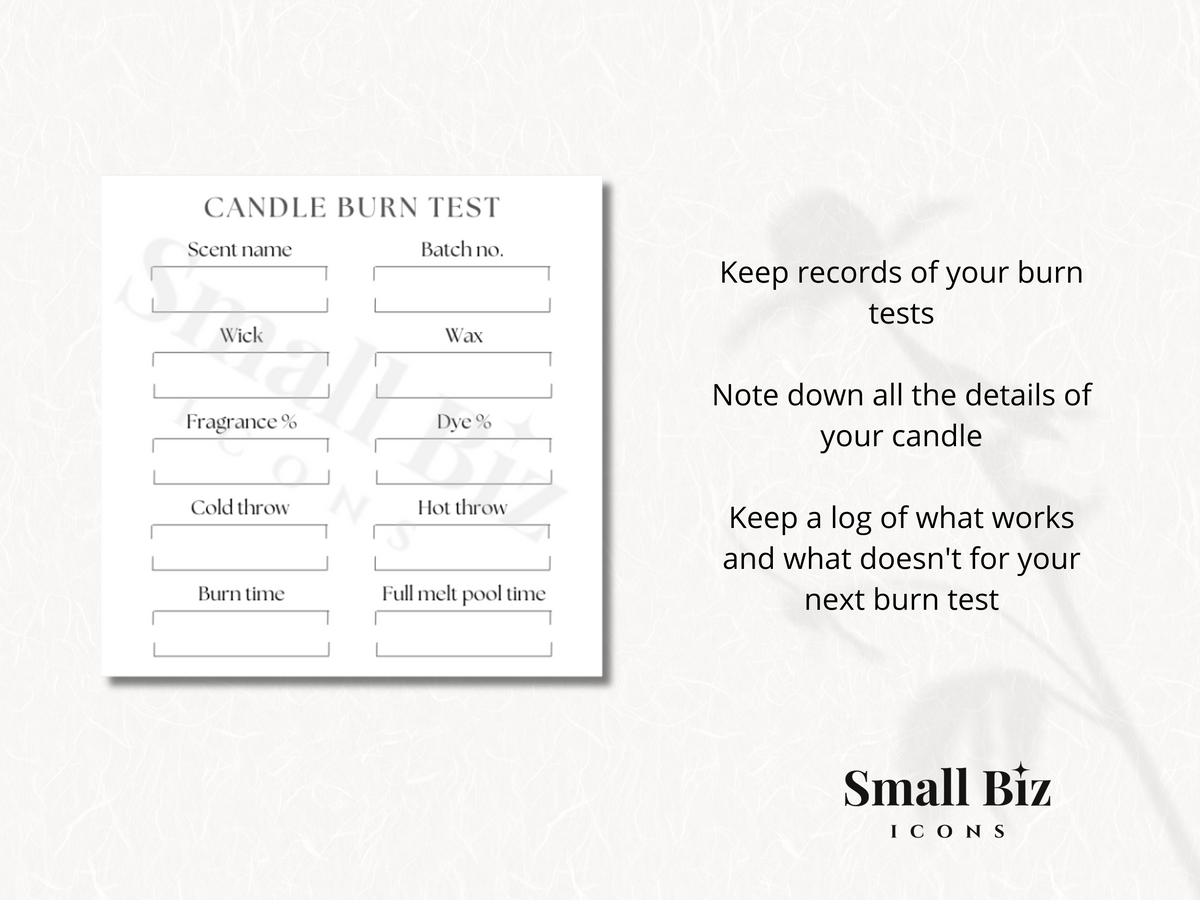 MINIMAL CANDLE LABEL | BURN TEST