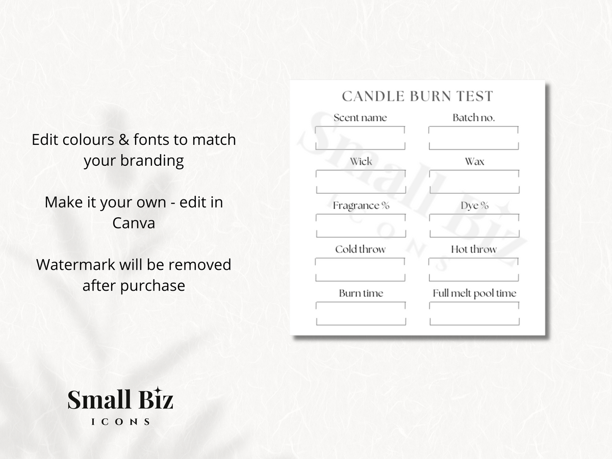 MINIMAL CANDLE LABEL | BURN TEST