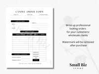 CANDLE ORDER FORM