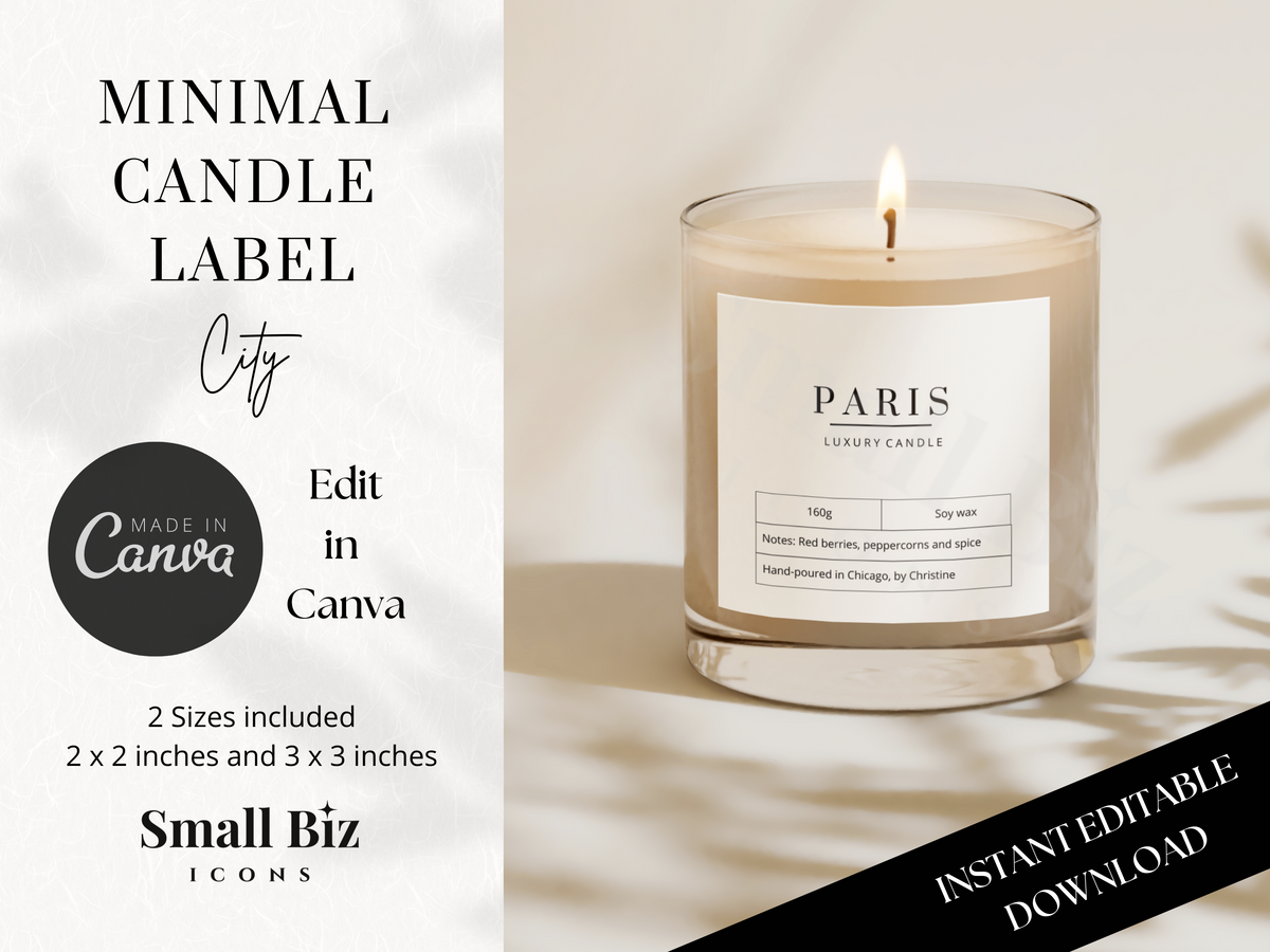 MINIMAL CANDLE LABEL | CITY