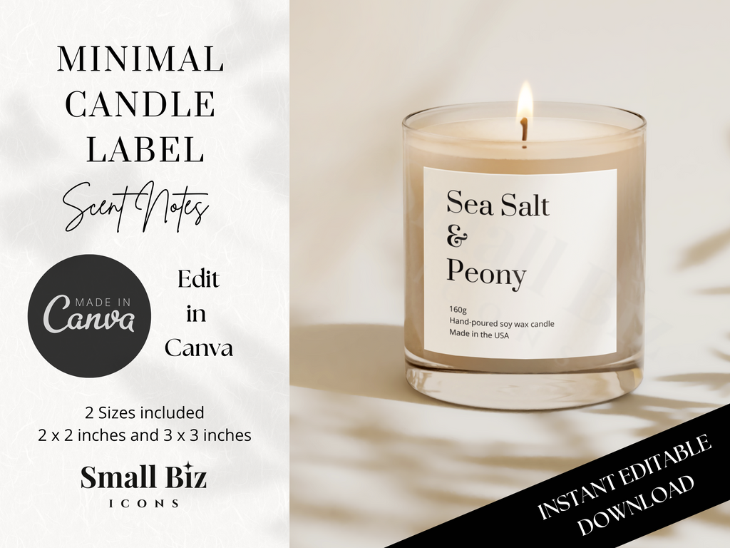 MINIMAL CANDLE LABEL | SCENT NOTES – Smallbizicons